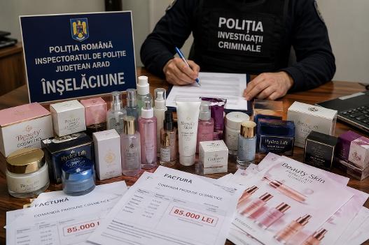 Înșelăciune de 85.000 de lei: S-a dat drept reprezentant al unei firme de cosmetice