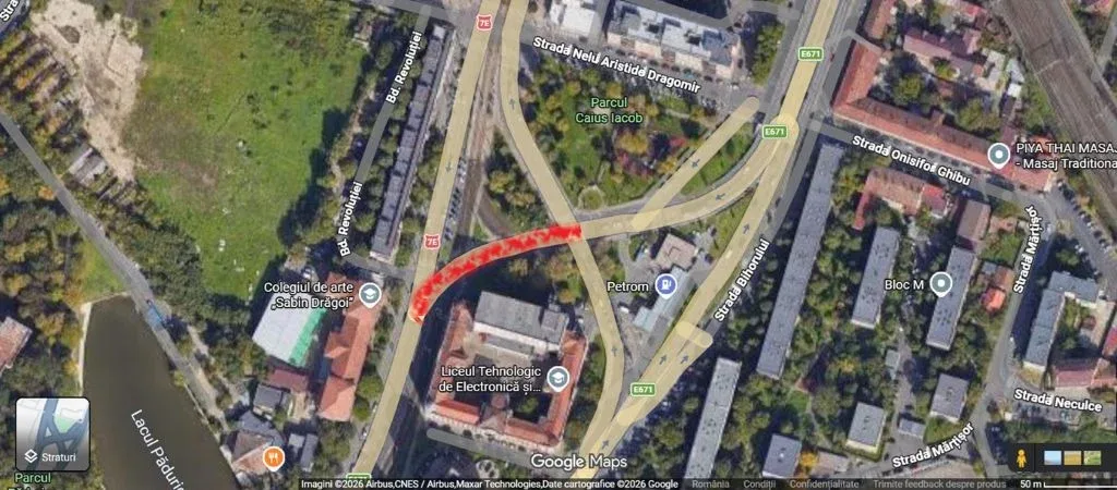 Se reia circulația rutieră în Piața Acad. Caius Iacob