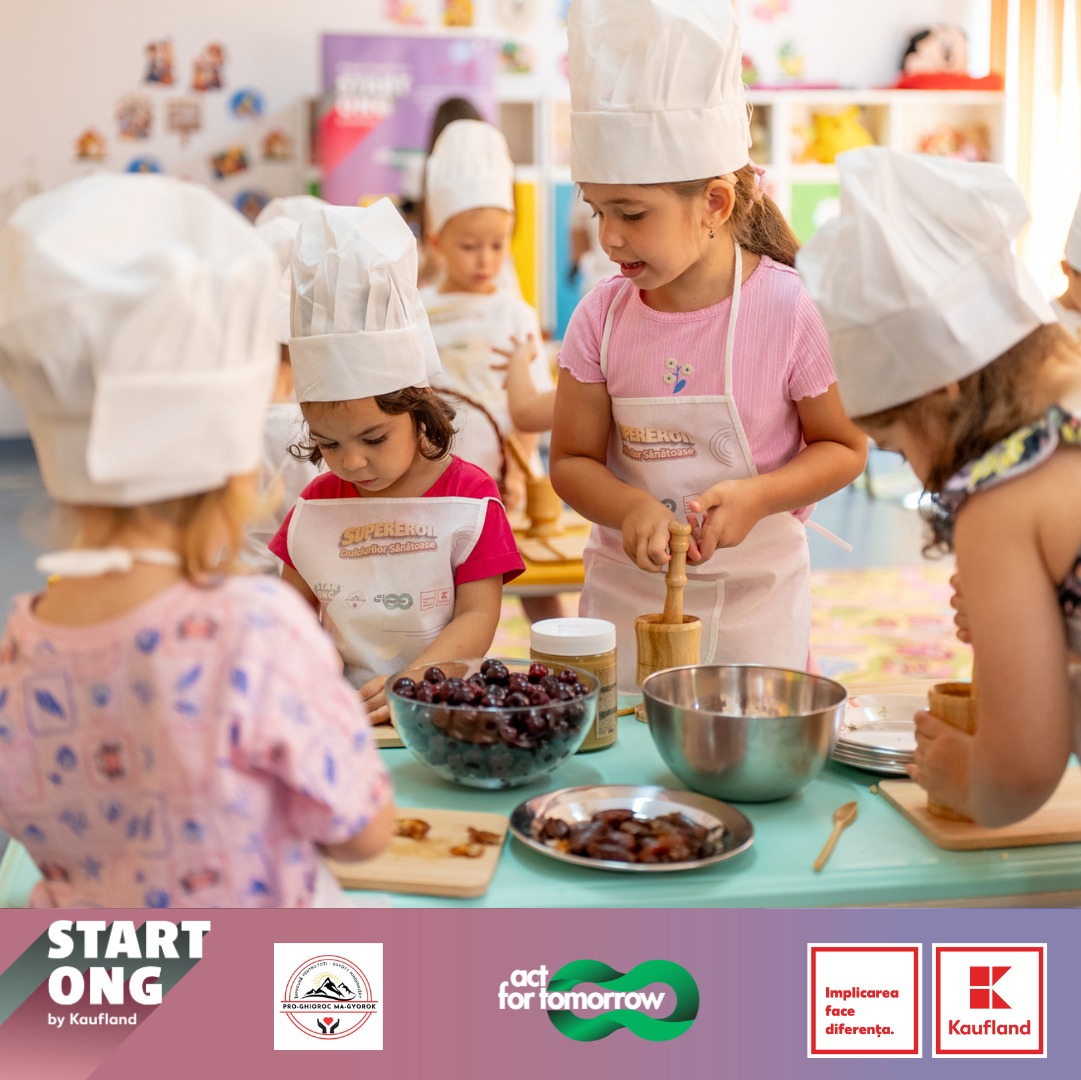 Imagine galerie Un model de educație alimentară prin care preșcolarii învață pregătind deserturi fără zahăr adăugat, testat la Lipova, în județul Arad
